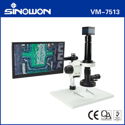 میکروسکوپ ویدئویی مونوکولر VM-7513 میکروسکوپ زوم 10X - 200X برای ساعت های جواهرات